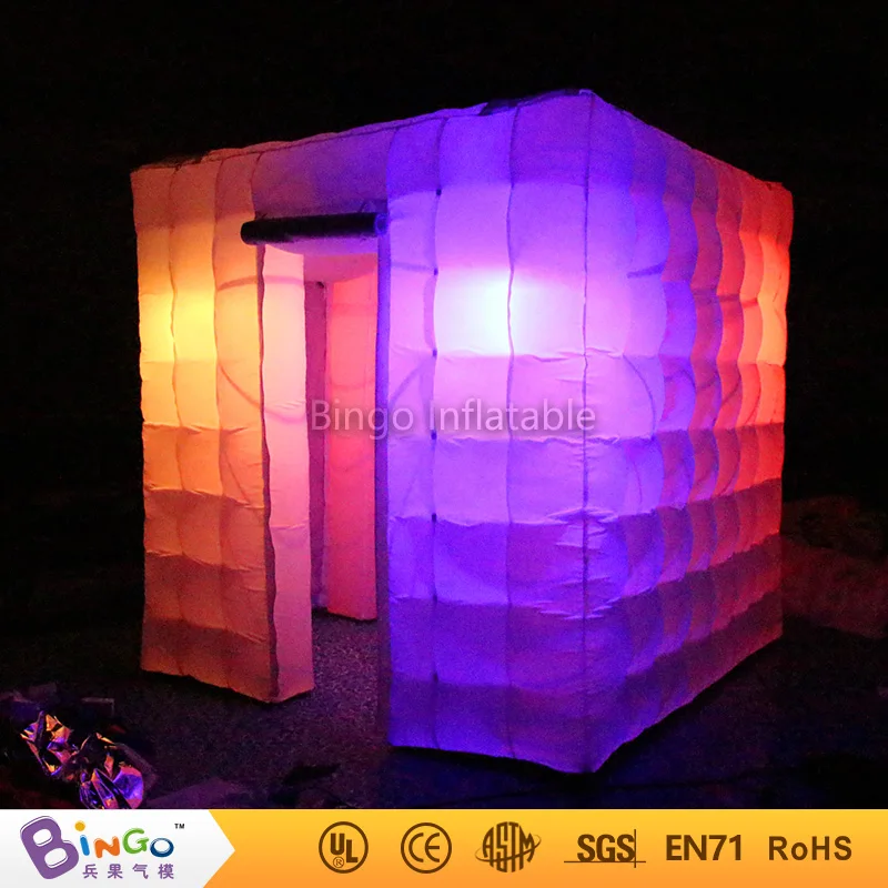 Free shipping Best quality Portable inflatable photo booth cube tent inflatable with led lighting toy tent