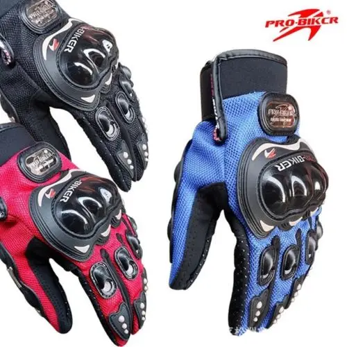 PRO-BIKER Street Motorcycle Racing Gloves, Men & Women's Motorbike ATV Riding, Carbon Fiber Hard Knuckle, Screen Touch, Non-Slip