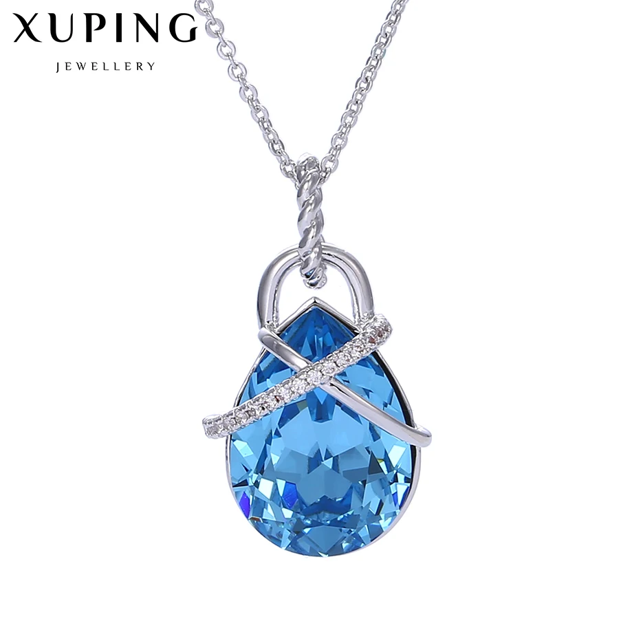 Xuping, Модный кулон, высокое качество, кристаллы от Swarovski, капля воды, подвеска, ожерелья,, для женщин, подарок, M26-43462