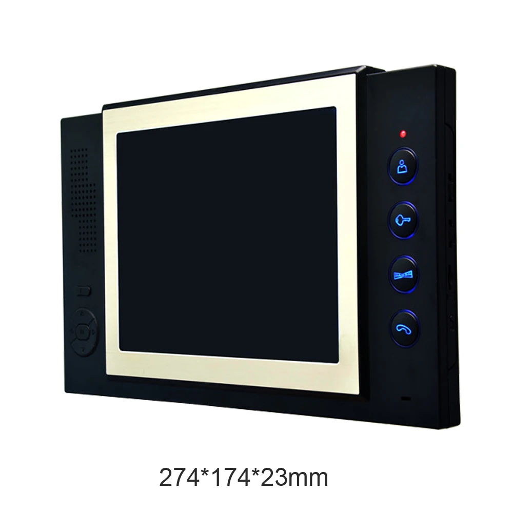Family one to three video door phone system 8 inch Monitor LCD Panel wire type Water proof function Smart Doorbell intercom