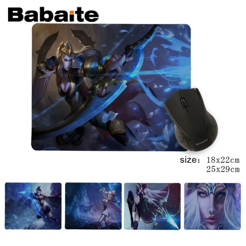 

Babaite League of legends Ashe Customized MousePads Computer Laptop Anime Mouse Mat Soft Rubber Professional Gaming Mouse Pad
