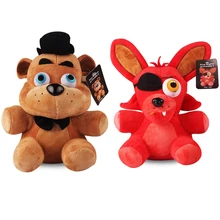 2pcs/lot Freddy Bear & Foxy Plush Five Nights At Freddy’s 4 FNAF Freddy Fazbear Bear & Fox Foxy Plush Stuffed Toys Doll for Kids