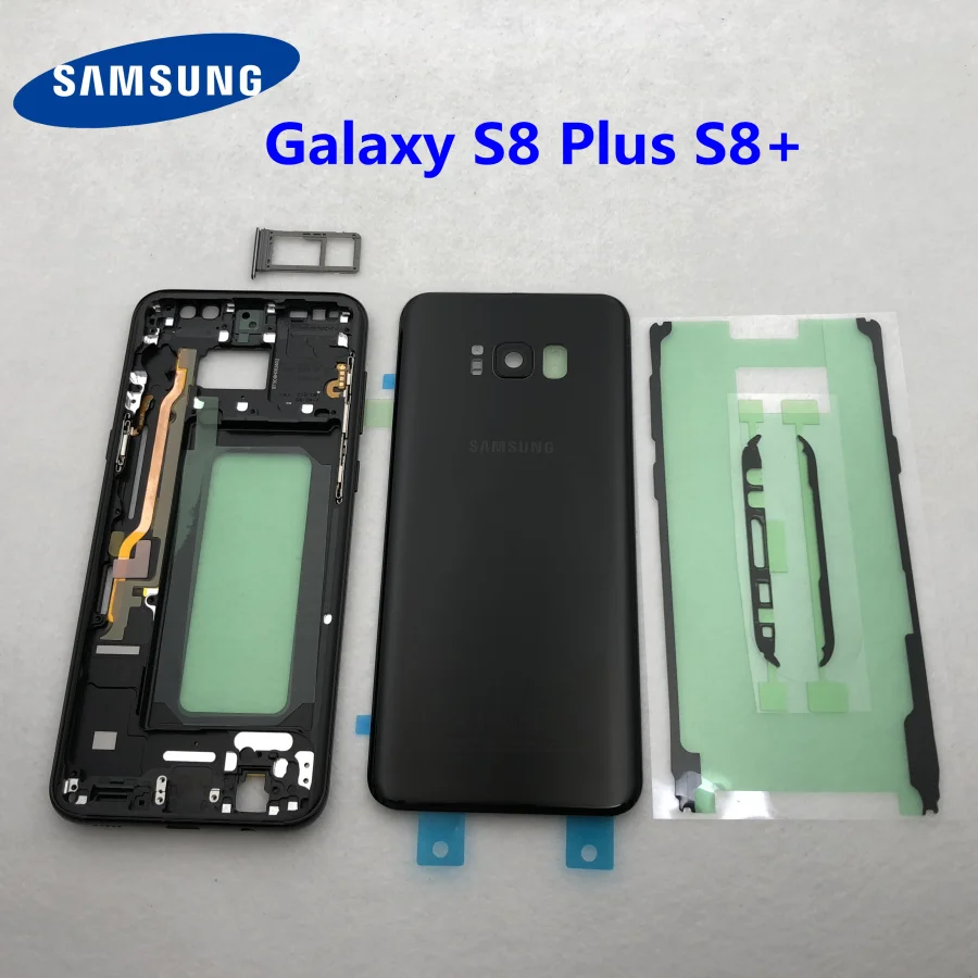 

For Samsung Galaxy S8 Plus G955 G955F G955FD Original Full Housing Case Glass S8+ Rear Battery Door Case Middle Frame Cover