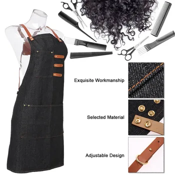 

Fashion Hair Salon Kitchen Cooking Barber Apron Hair Salon Tools Professional Working Apron for Hair Cutting Dyeing Styling