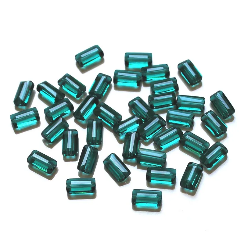 

StreBelle 100pcs 4x8mm AAA Austria Glass Crystal Beads Loose Spacer facted Rectangle Bead for DIY Fashion Jewelry Making