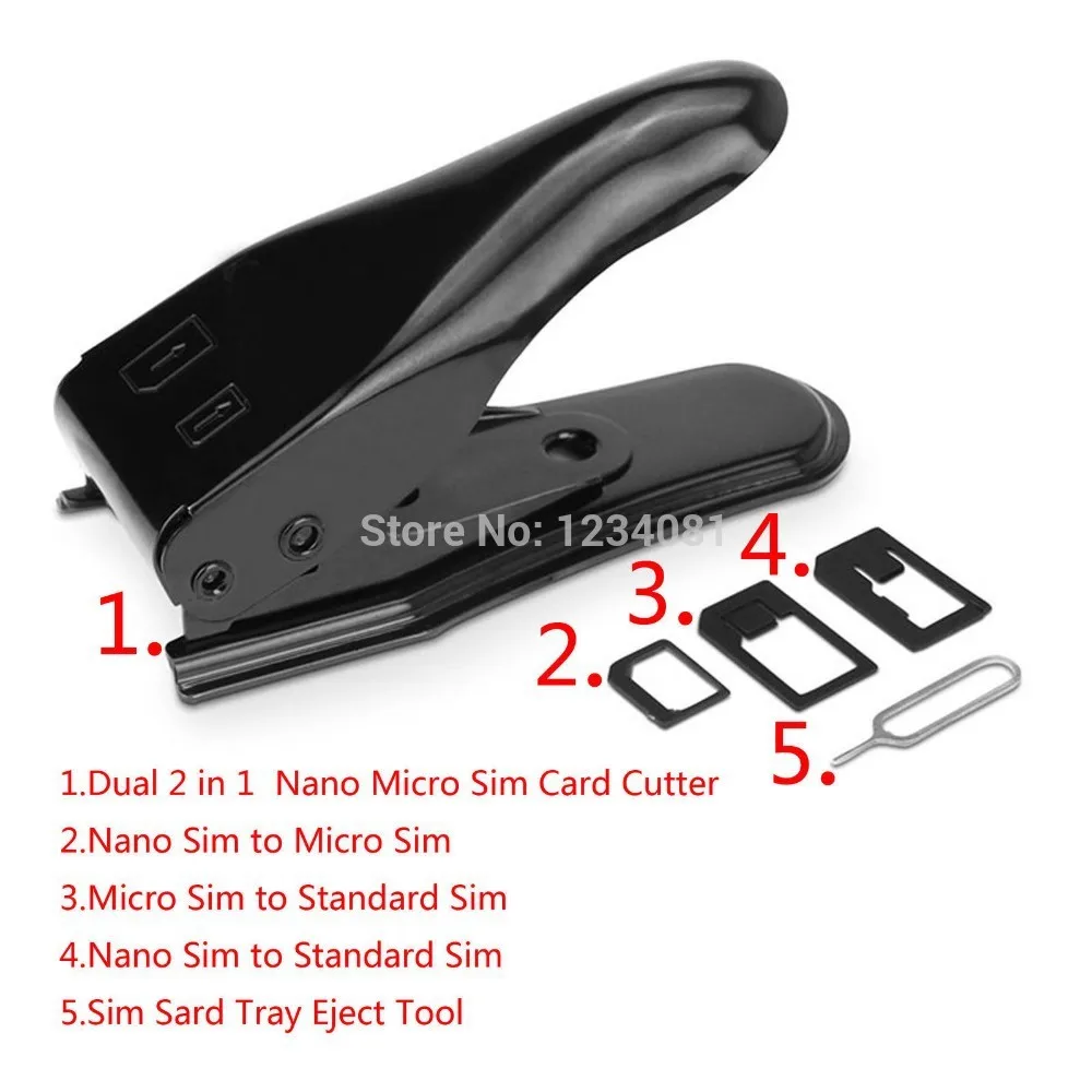 4 Sim Adapter for iPhone 4 4G 4S iPad 1 2 3 Micro Sim Card Cutter