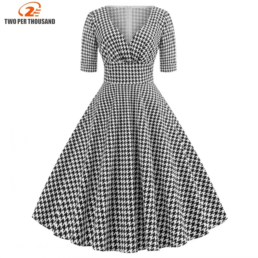 2019 Spring Vintage Office Lady Sexy Elegant Women Dresses Loose Cotton ...