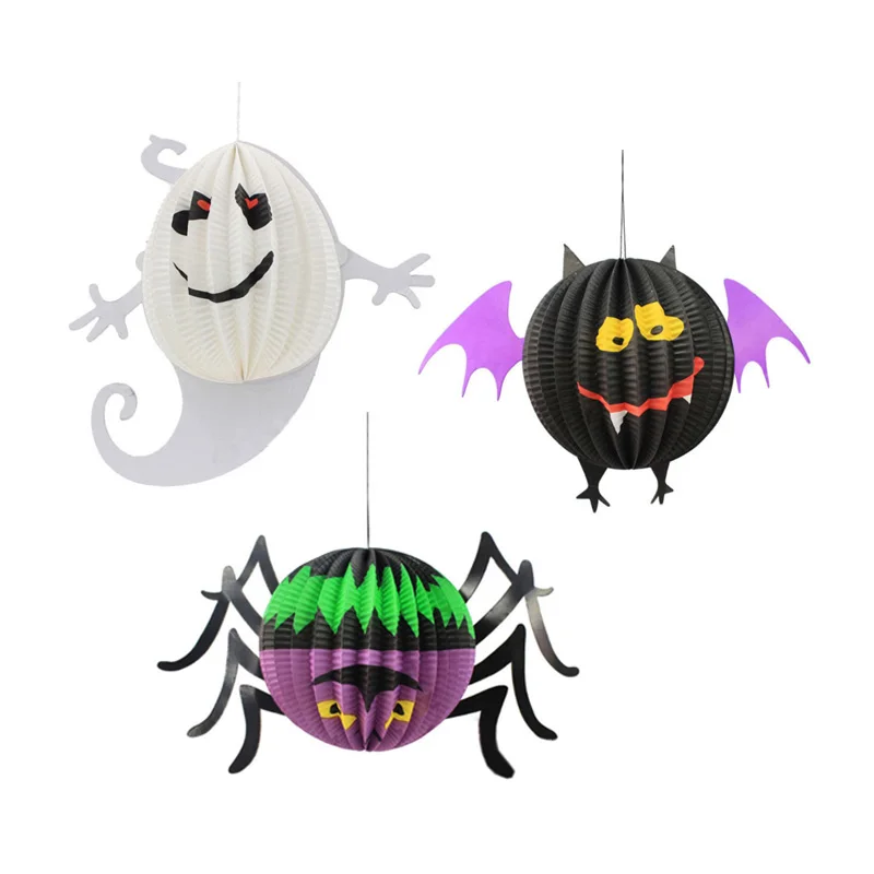 halloween decoration hanging spider bat ghost lanterns halloween party scene layout cosplay decorations party supplies - Halloween Hanging Decorations halloween decoration hanging spider bat ghost lanterns halloween party scene layout cosplay decorations party supplies - Halloween Hanging Decorations