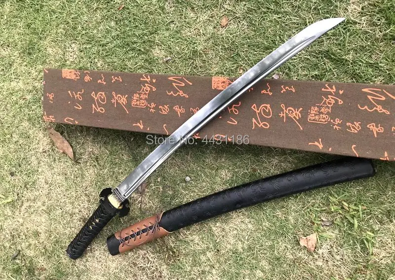 Ручной работы полный тан Весна сталь высокая прочность меч вакидзаси катана готовый для битвы самурая Косплей настоящий острый нож