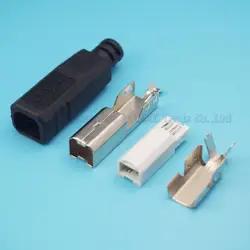 Бесплатная Доставка 30 комплекты 4 в 1 USB-B штекер USB порт принтера с пластиковой оболочке