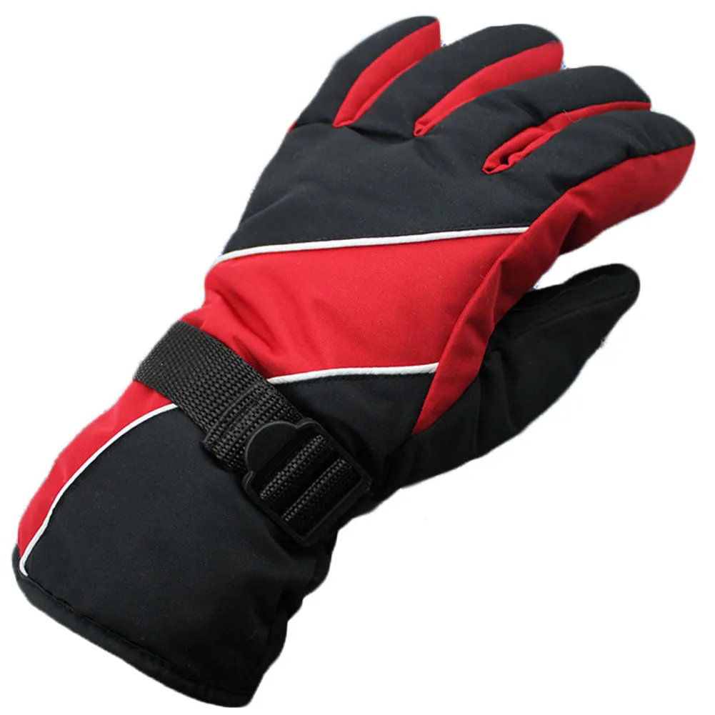 New Men Ski Gloves Thermal Waterproof For Winter Outdoor Sports Snowboard Navy Blue And Red