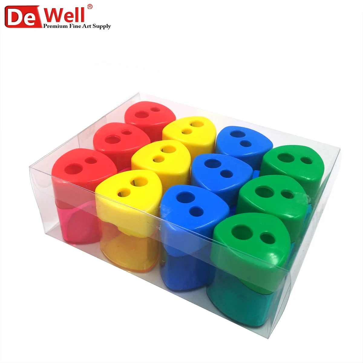

12Pcs/Lot 4 Colors 2 Holes Multifunctional Pencil Sharpener 2 Spare Blade For Jumbo Pencils Sketch Pencils Drawing Supplies