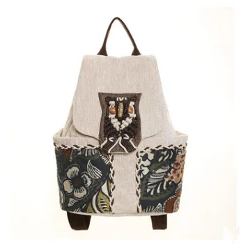

New Fashion Appliques Women Shopping Backpack!All-match Lady Shopping Backpacks Top Canvas Versatile Cover Beading Backracks