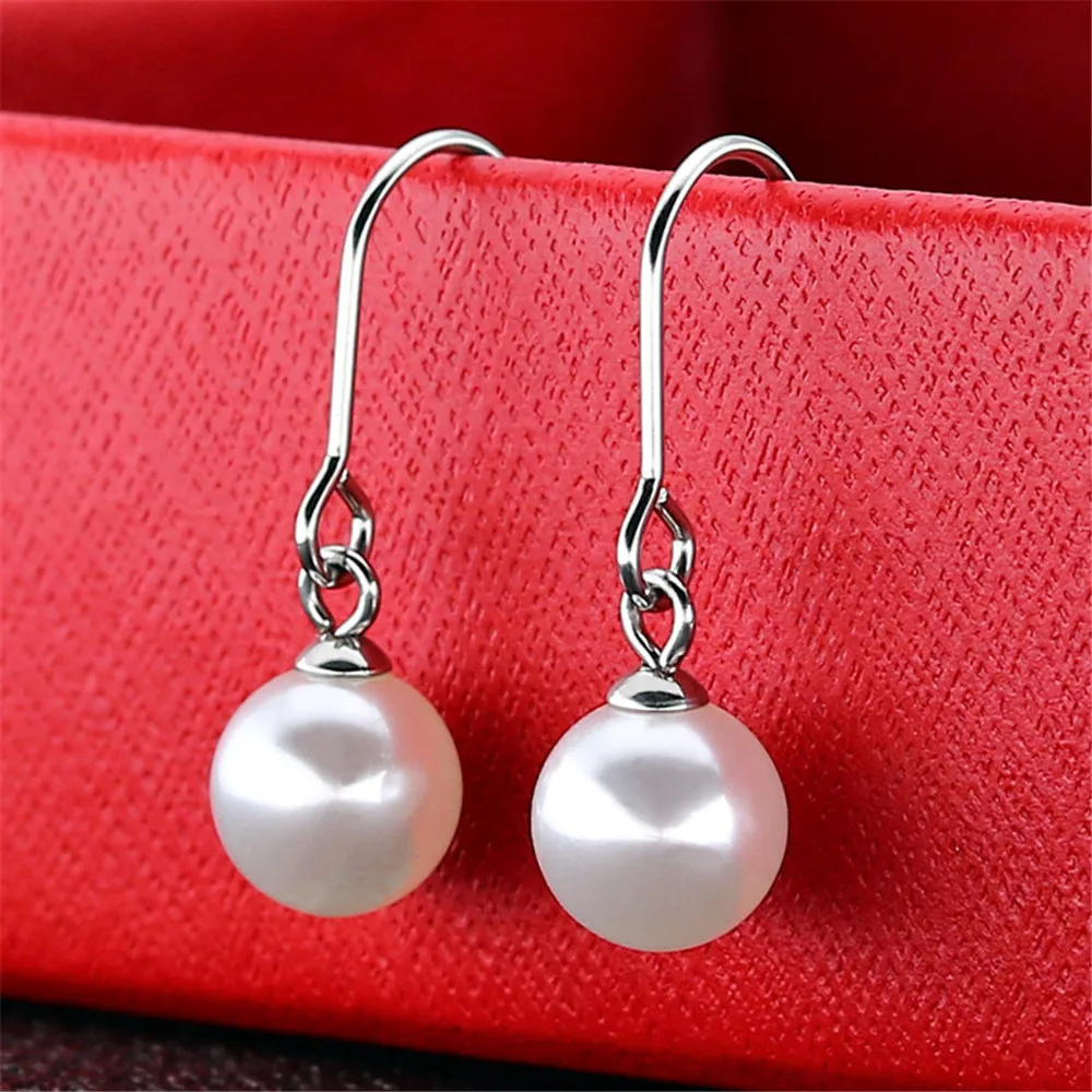 

Korean earrings for women jewellery fashion modern women's pearl earrings stainless steel jewelry wedding for women