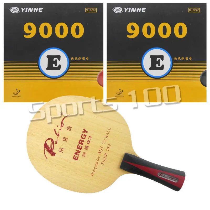 

Pro Table Tennis Combo Paddle Racket Palio ENERGY 03 Blade long shakehand hand-FL with 2x Yinhe 9000E Rubbers