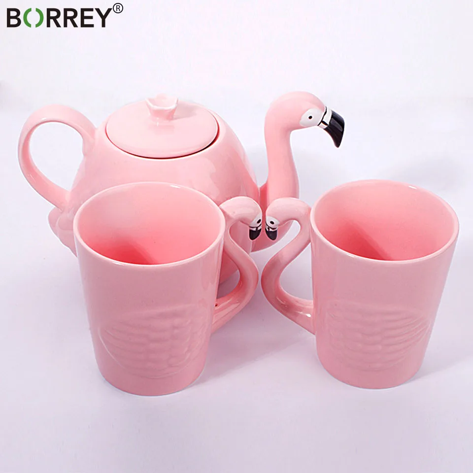 pink plastic tea set