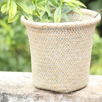 

Storage Boxes & Bins Seaweed storage box ecological handmade straw woven rattan gardening storage baskets Eco-Friendly wholesale