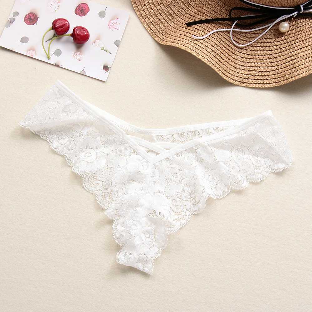 2019 Hot Sale Women Thong Sheer Lace Sexy Panties Underwear Women G String Hollow Style T-back Erotic culotte female Lingerie