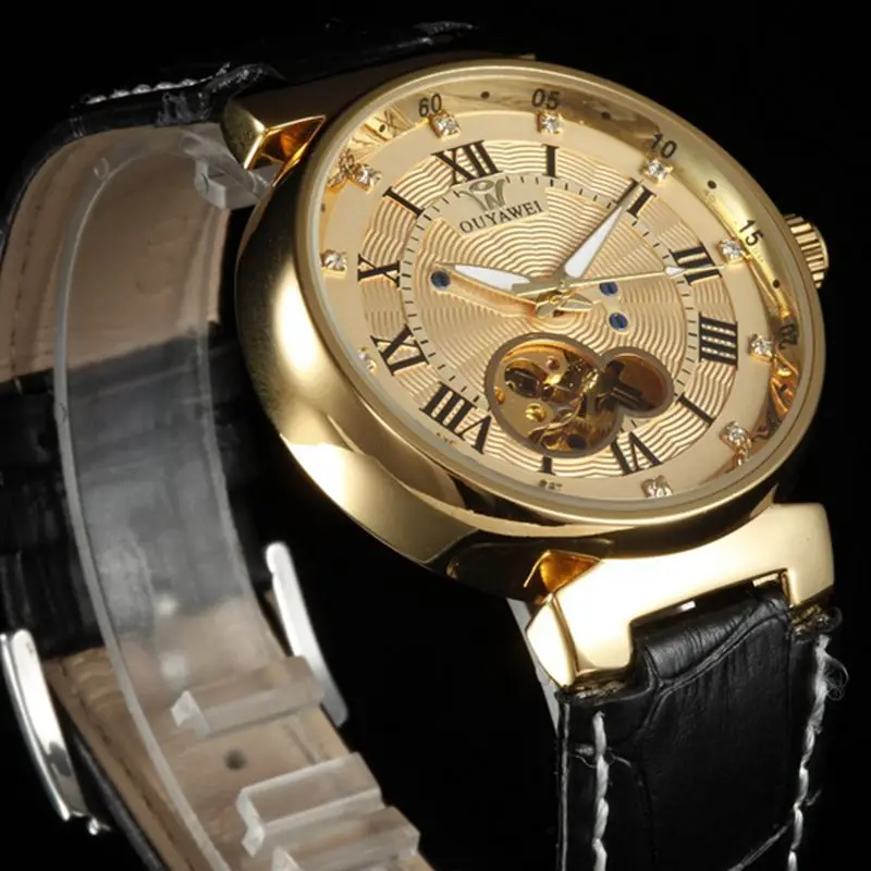 2016 Fashion Luxury Brand Women Wacth Tourbillon Hollow Calendar Automatic Mechanical Watch Mens Watches With Original