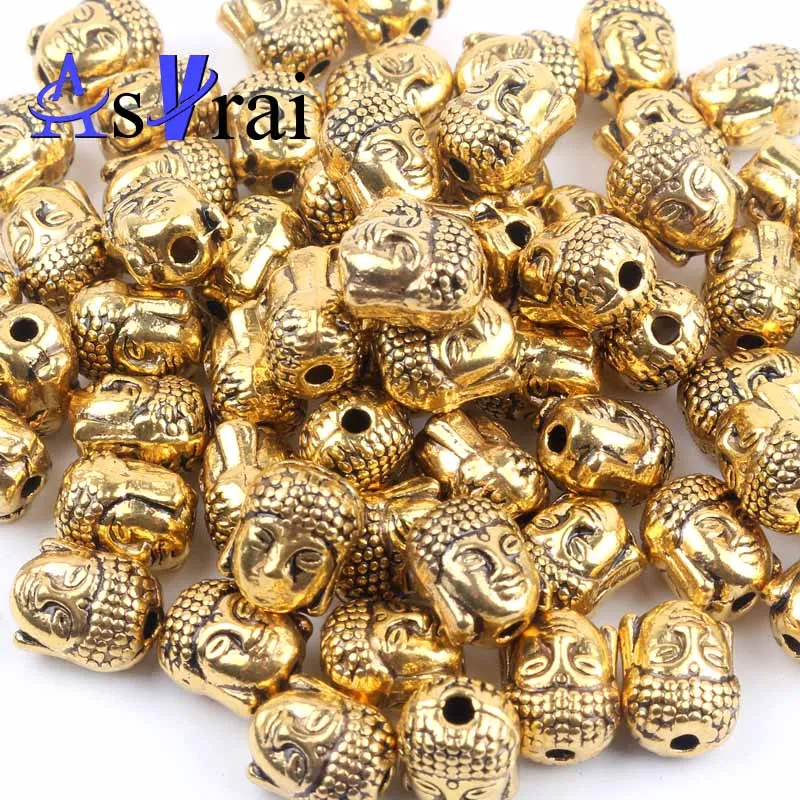 

10pcs Antique Gold Silver Owl Lion Buddha Head Spacer Beads DIY Bracelets Necklace Alloy Beads for Jewelry Making Accessories