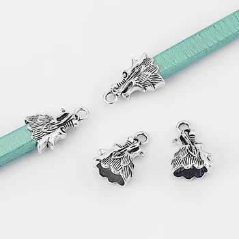 

10pcs Dragon Head End Beads Cap Clasp For Bracelet Making DIY Fashion Jewelry Accessories Findings 12*7mm