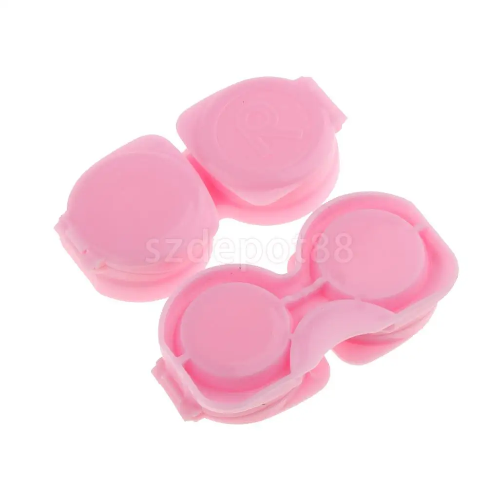 10 Pack Mini Flip-top Contact Lens Portable Travel Kit Holder Soaking Box Case R Marked