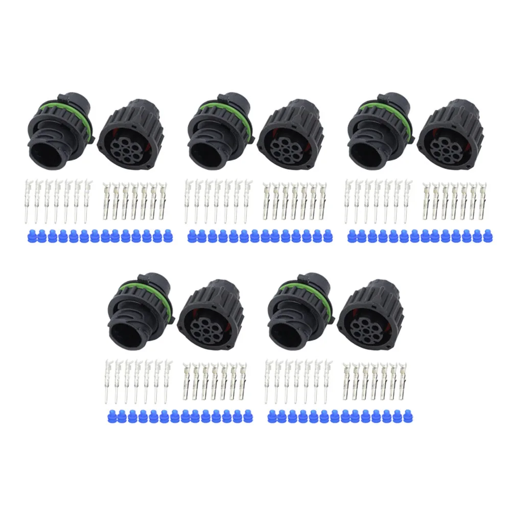 

5 sets 7 pin is equipped with a waterproof jacket hole connectors car connector terminals DJ3073Y-1.5-11/21