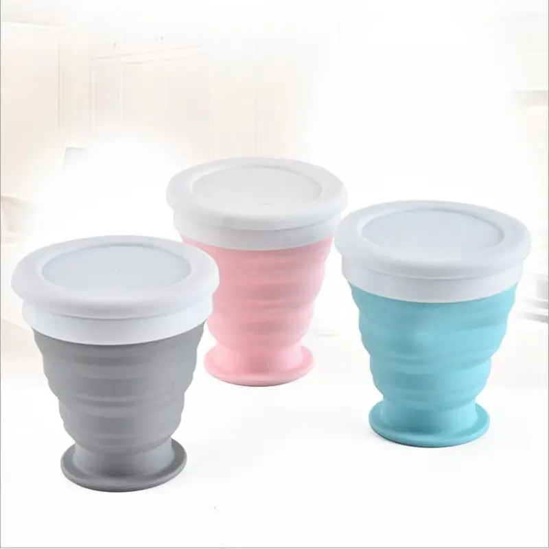 

Foldable Silicone Water Bottle Portable Travel Drinking Bottles Tableware Outdoor Camping Telescopic Collapsible Retractable Cup