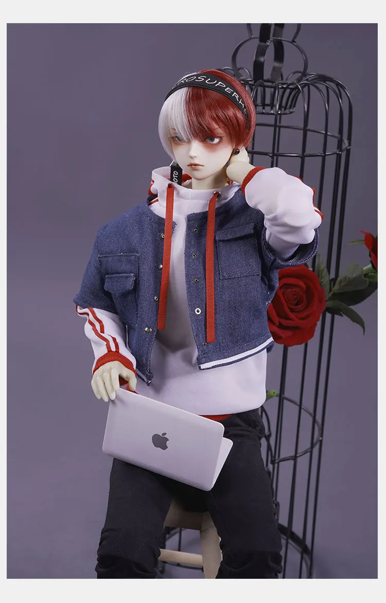 Animal My Hero Academy Cos Todoroki Shoto одежда Топ и штаны костюм BJD 1/3 Одежда для кукол uncle bjd предоплата