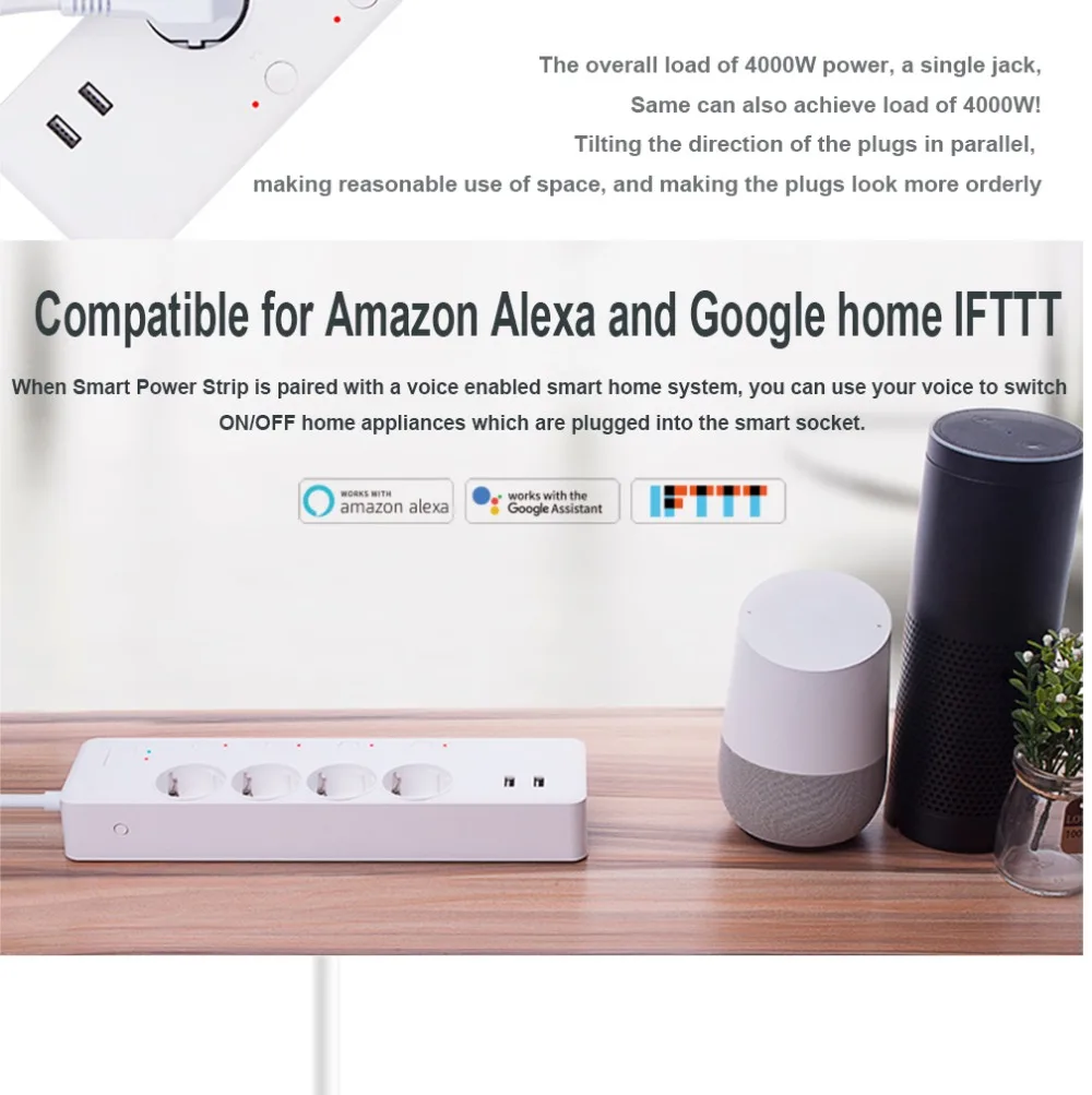 WiFi Smart power Strip EU Plug 16A мониторинг энергии стабилизатор напряжения управление переключателем таймера поддержка Alexa Google IFTTT Smart Life