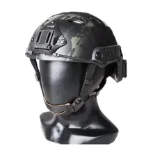 Тактический Быстрый Шлем PJ типа спортивный шлем для страйкбола пейнтбола ABS велосипедный шлем мультикам черный Размер M L