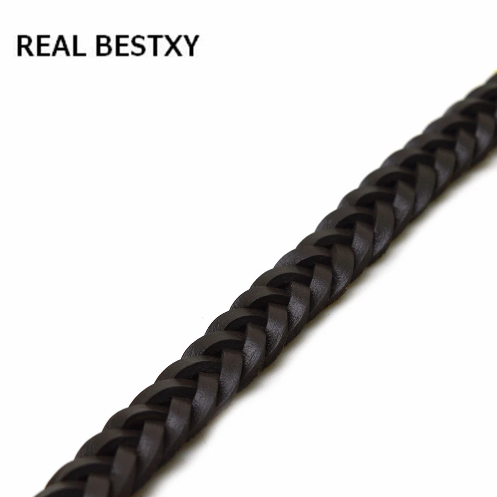 Настоящий BESTXY 1y/Лот 12x6 мм Шнур из натуральной кожи плоский плетеный шнур ширина нити для женщин и мужчин Браслет вязаный кожаный шнур
