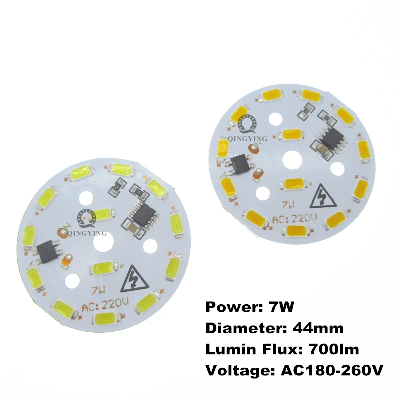 50 шт. 220 В SMD5730 светодиодный 3 Вт 5 Вт 7 Вт 10 Вт 12 Вт 15 Вт 18 Вт 24 Вт белый/теплый белый светодиодный светильник PCB интегрированный Смарт IC драйвер лампы пластины