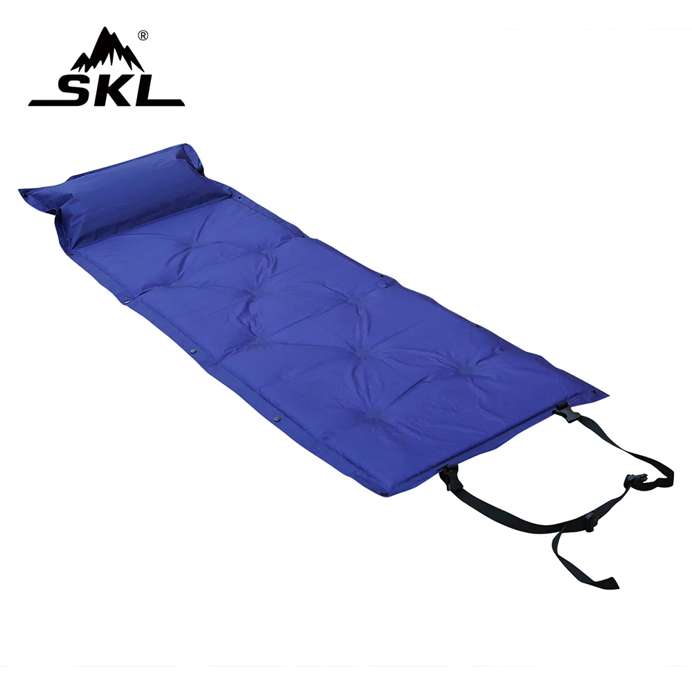 

SKL Self-Inflating Camping Pad with Free Pump Pillow Lightweight and Comfortable Foam Sleeping Pad Mattress For Hiking Traveling