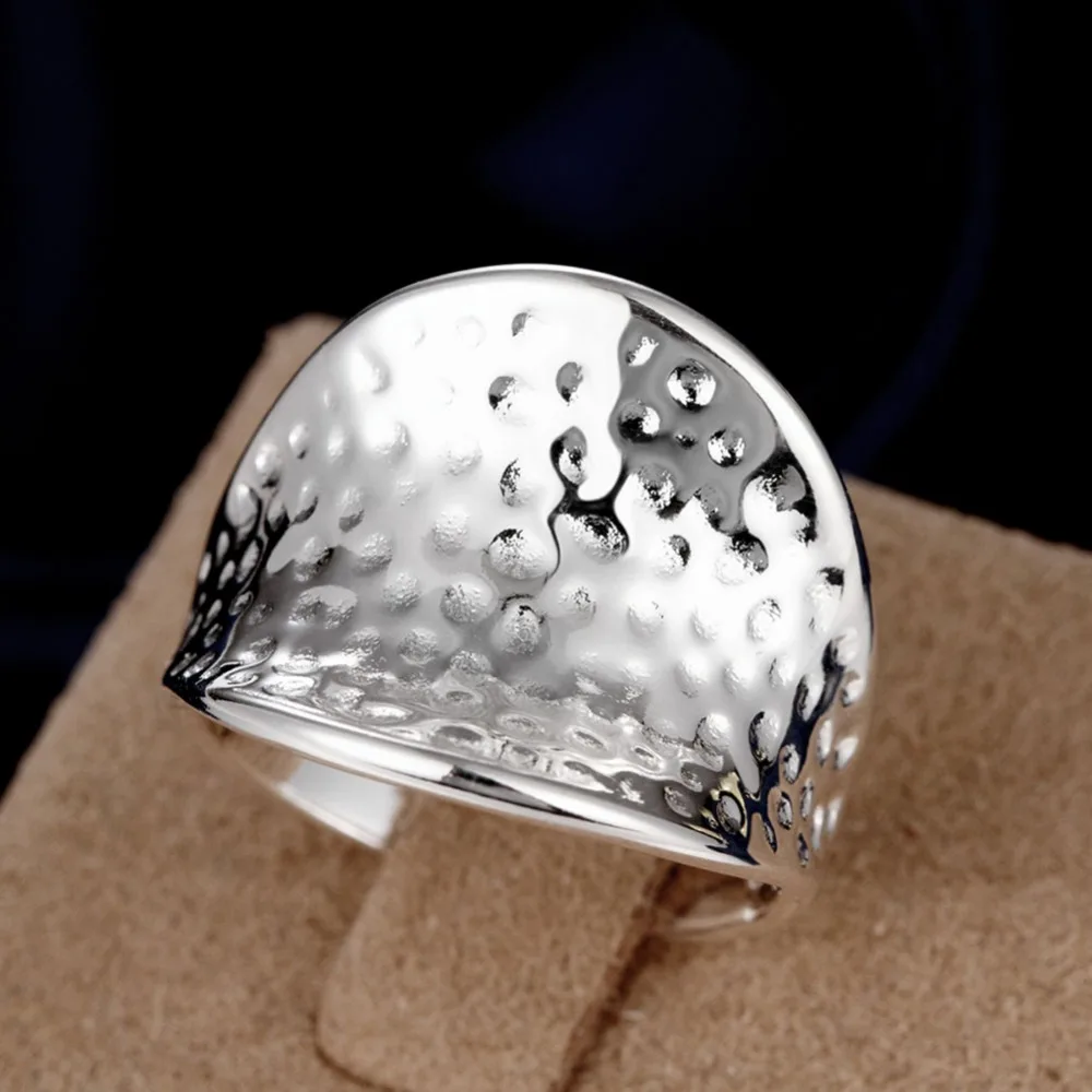 Кольцо с большим пальцем, серебряное круглое полое кольцо,, 925 серебряное кольцо на палец для женщин, серебро R065