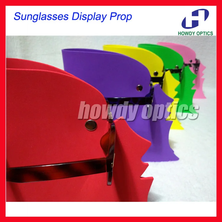 

Free Shipping 2pcs/lot EVA Creative Head Shape Of Sunglasses Display Stand Colorful Sun Glasses Display Prop For Optical Store