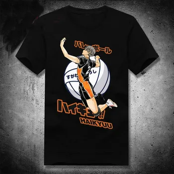 

New Haikyuu T-shirt film cosplay hinata shoyo kageyama tobio t shirt cartoon Summer Short-sleeve Tees tops