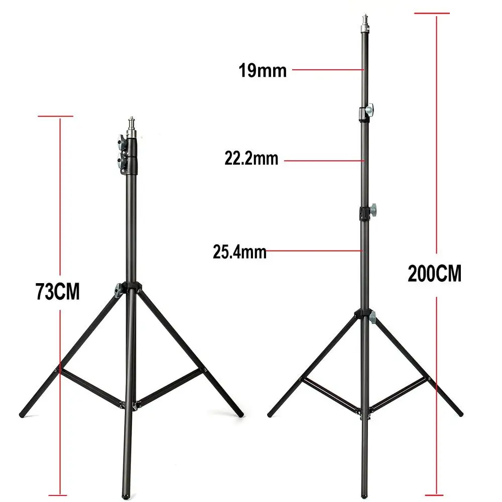  2m Light Stand Tripod With 1/4 Screw Head with Camera Tripod Lamp Holder Flash Bracket for Godox Fl