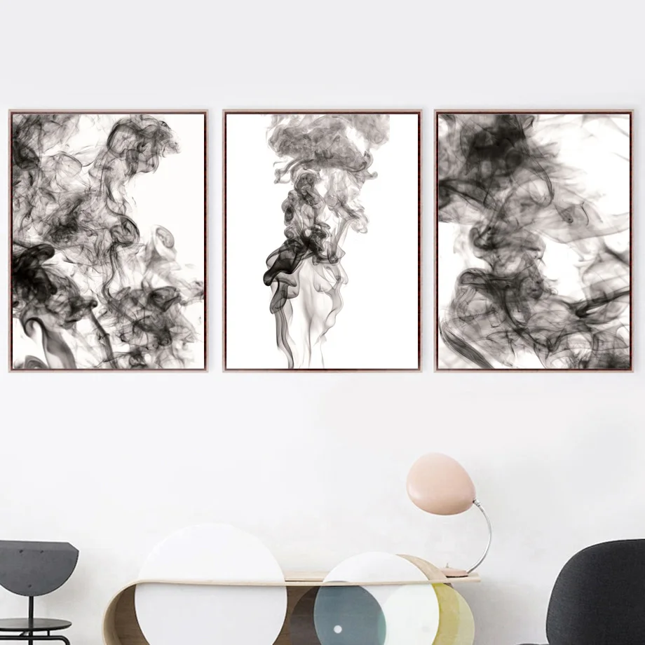

Abstract Ink Painting Wall Art Canvas Painting Nordic Posters And Prints Black White Wall Picture for Living Room Quadro Decor