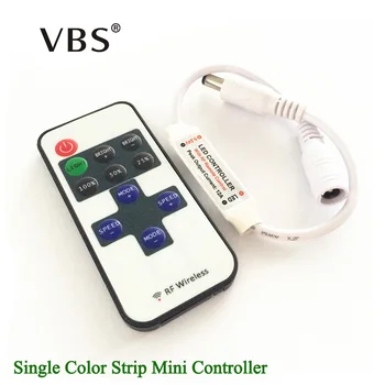 

1set Single Color Remote Control Dimmer DC 12V 11keys Mini Wireless RF LED Controller for led Strip light SMD 5050 / 3528 / 5630