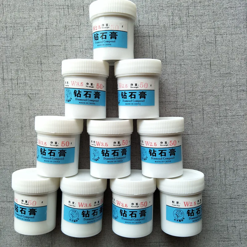 Jade agate emery grinding paste amber mirror polishing paste water soluble drill gypsum W2.5 W3