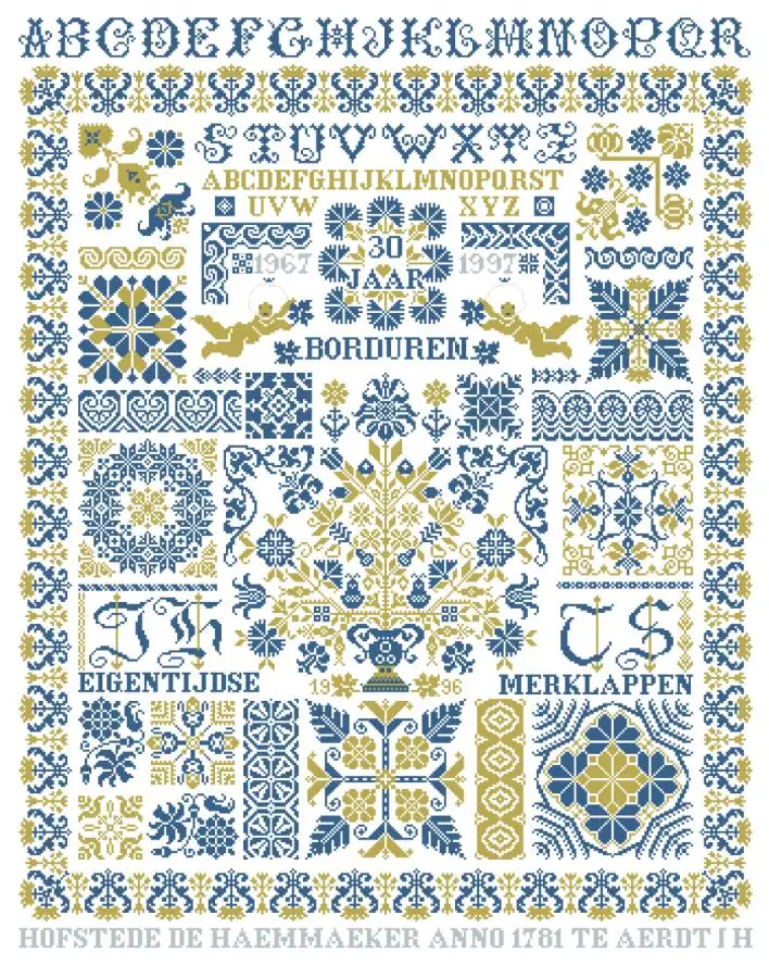 

Angel Garden cross stitch package simple 18ct 14ct 11ct white fabric cotton silk thread embroidery DIY handmade needlework
