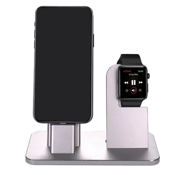 

Mobile Phone Holder Usb Charging Bracket Charging Dock For Apple Watch For iPhone