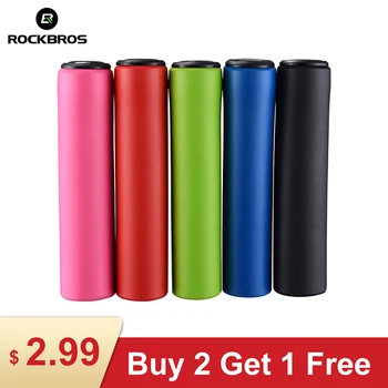 

ROCKBROS Cycling Bicycle Gear Grips MTB Bike Handle Silicone Handlebar Soft Ultralight Grips Anti-skid Shock-absorbing Bike Part