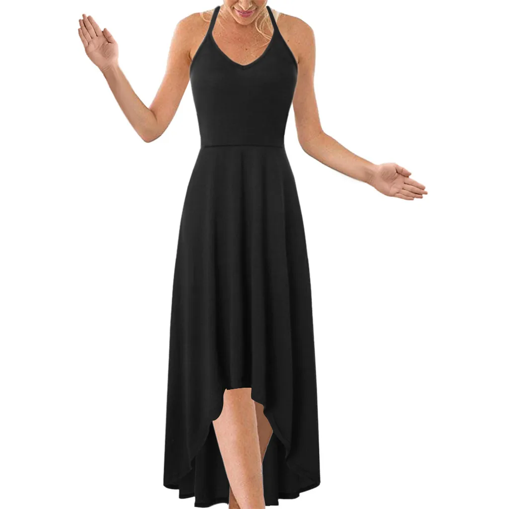 

Plus Size Dress For Women Sexy Spaghetti Straps Sleeveless High Elastic Waist Pleated Draped Maxi Long Dresses Solid Vestidos