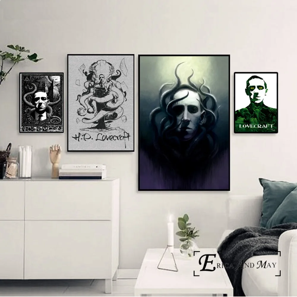 HP Lovecraft Surreal плакаты портреты и принты настенная живопись на холсте для украшения