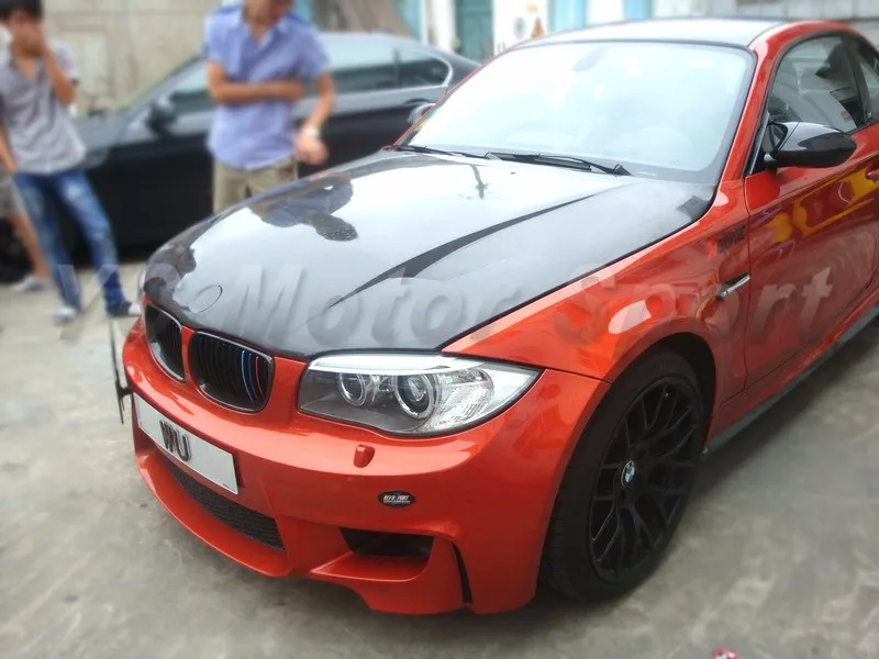 2010-2012 BMW 1M Coupe Revozport Style Hood Bonnet CF (14)