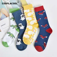 COSPLACOOL Harajuku забавные носки для животных креативные японские милые Носки с рисунком мопса кролика женские теплые новые милые женские носки