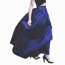 Женский однотонный шар, платье, юбка, модная, высокая талия, большой подол, юбка макси, для женщин, тонкая, высокая талия, юбка, Faldas Mujer# Z