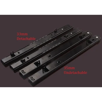 

27mm Ball Bearing Drawer Slide For Keyboard Pull out Tray Bottom Mount Bracket 2 Fold